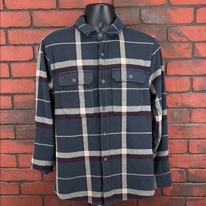 Alpine Design Shirt Mens Small Checkered Button Down Chunky Flannel